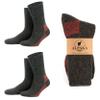 GoWith 2 Pairs Alpaca Wool Socks for Men/Women, Warm Winter Thermal Crew Merino Boot Unisex Heated Socks, Brown L, 6005 view 1
