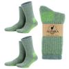 GoWith 2 Pairs Alpaca Wool Socks for Men/Women, Norwegian Warm Winter Thermal Crew Merino Boot Unisex Heated Socks, Gray Green, S, 6006 view 1