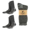GoWith 2 Pairs Alpaca Wool Socks for Men/Women, Norwegian Warm Winter Thermal Crew Merino Boot Unisex Heated Socks, Brown Ecru, M, 6006 view 1