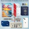 Travel Passport Wallet Passport,Family Passport Holder - Large Travel Passport Wallet Holder for Family Men Women, RFID Blocking,Lightweight Portable with Zipper Pocket,Beach Palm Trees Sunset view 4
