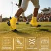 SEX POINT Spats Football Cleat Covers, Cleat Covers Football, Football Cleat Covers Youth for Soccer Baseball Kids Teenagers Adults, Cleat Spats Keeps Cleats Tied Turf Pellets Out (Yellow, Large) view 2