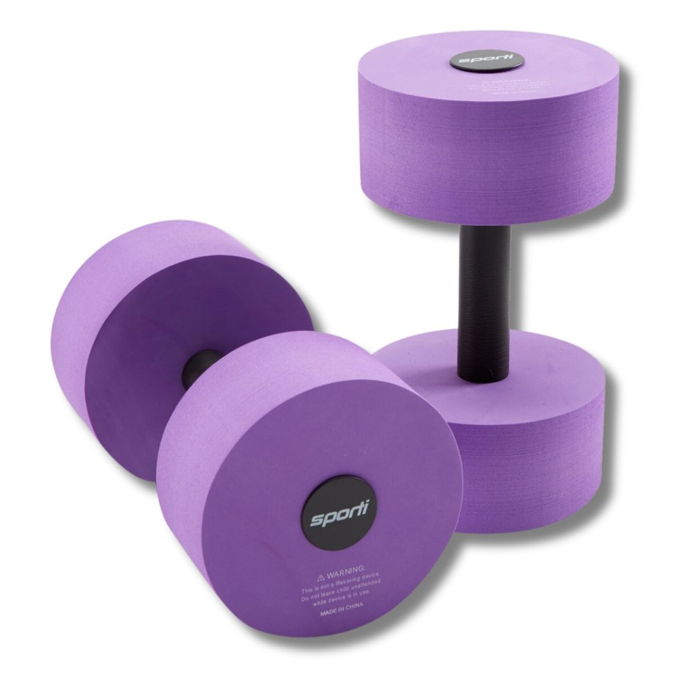 Sporti Aquatic Fitness Heavy Dumbbells Water Weights - Purple