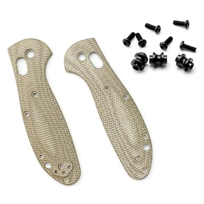 1Pair Micarta Scale Handle Patch Fits for Benchmade Griptilian Mini 555 556 557 with 3 Sets Screws