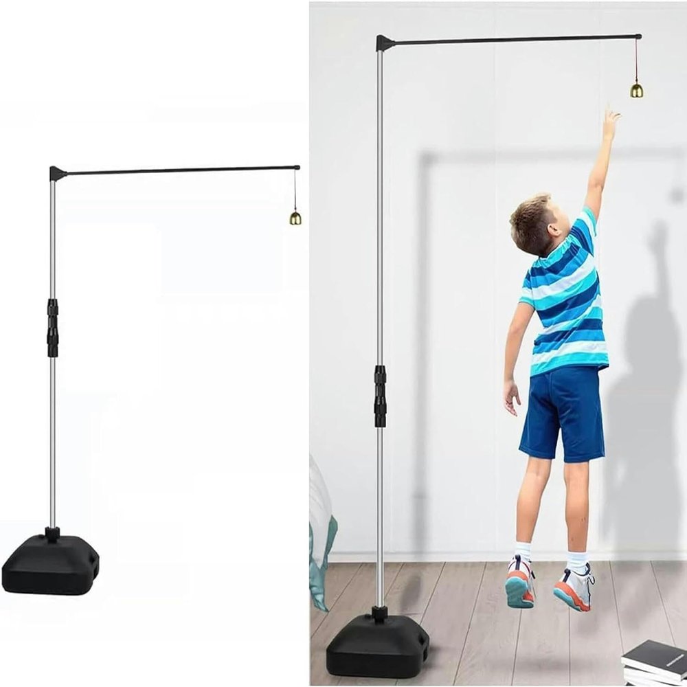 NUHGFTYBF Fitness Vertical Jump Tester, Portable Jumping Trainer Physical Training Pole for School Students, Sports Basketball Measuring Device 4ft-9.8ft
