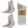 GoWith 2 Pairs Alpaca Wool Socks for Men/Women, Norwegian Warm Winter Thermal Crew Merino Boot Unisex Heated Socks, Ecru Beige, M, 6006 view 1