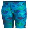 Sporti Boys Swim Jammer Shorts - Chlorine Resistant 4-Way Stretch, UPF50+, Chafe-Free, Lycra Xtra Life Compression Fit for Youth Competitive Swim Team - Blue/Green - 26 view 1