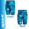 Sporti Boys Swim Jammer Shorts - Chlorine Resistant 4-Way Stretch, UPF50+, Chafe-Free, Lycra Xtra Life Compression Fit for Youth Competitive Swim Team - Blue - 26 view 4