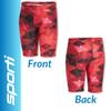 Sporti Boys Swim Jammer Shorts - Chlorine Resistant 4-Way Stretch, UPF50+, Chafe-Free, Lycra Xtra Life Compression Fit for Youth Competitive Swim Team - Red - 26 view 4