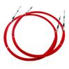 Marine Outboard Red Throttle and Shift Cables 16FT 2pcs/set For Yamaha 703 Side Mounted Control Box 33c and For Suzuki Honda Tohatsu. view 1