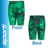 Sporti Boys Swim Jammer Shorts - Chlorine Resistant 4-Way Stretch, UPF50+, Chafe-Free, Lycra Xtra Life Compression Fit for Youth Competitive Swim Team - Green - 26 view 4