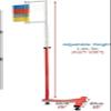 NUHGFTYBF Standing Vertical Jump Tester for Basketball, Heavy Duty Bounce Measuring Device Assessment Stick Pole, Volleyball Jump Trainer Equipment,4.6-9.8 Feet(Colorful) view 2