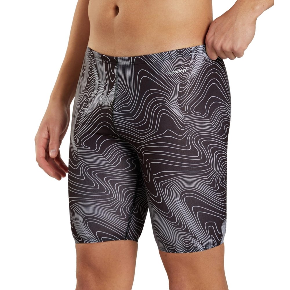 Sporti HydroLast Sonar Waves Jammer Swimsuit - Black - 36