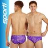 Sporti Fractalicious Brief Swimsuit - Mens Swim Briefs - Athletic Swimsuit Training for Swimmers - Competition Pool Training Swim Briefs for Men - Purple - 30 view 2