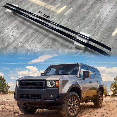 2PCS Black Roof Rack fits for Land Crusier 2024 2025 Prado J250 LC250 Aluminum Raised Roof Rails Flush Style