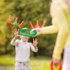 2 Set Inflatable Reindeer Antler Ring Toss Game for Christmas, with 2 Antlers and 8 Rings, Indoor Outdor Game Hats Family Christmas for Teens Adults, Fun Xmas Gifts view 4