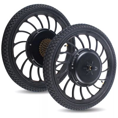 CUBELLIN 20 Inch Electric Bicycle Wheel 48v 1000w Electric Bicycle Motor Wheel 7-Speed Electric Bike Conversion Kit 0-40km/H E-Bike Hub Motor Conversion Kit (Front)