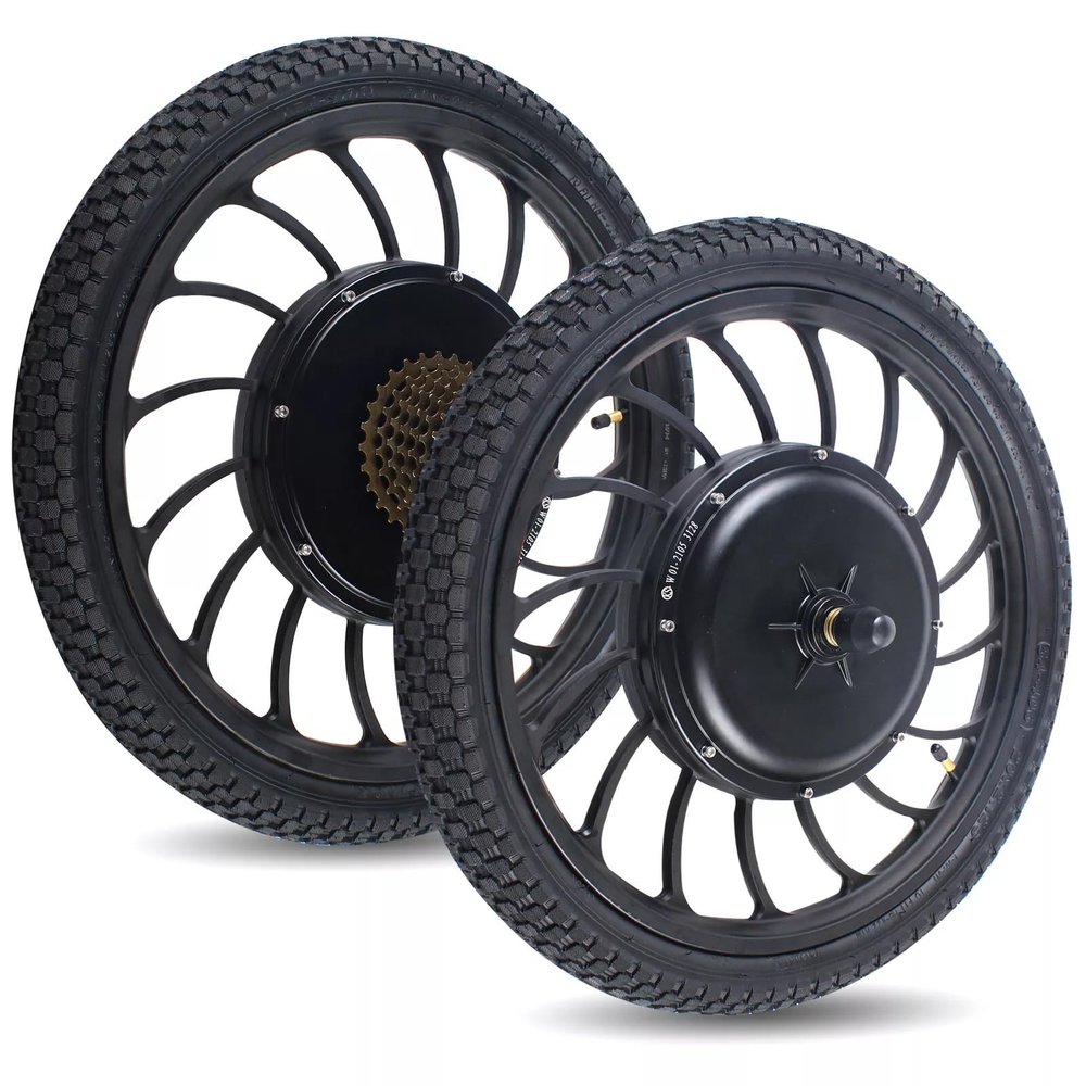CUBELLIN 20 Inch Electric Bicycle Wheel 48v 1000w Electric Bicycle Motor Wheel 7-Speed Electric Bike Conversion Kit 0-40km/H E-Bike Hub Motor Conversion Kit (Front)