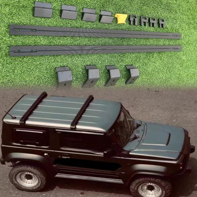 2PCS Aluminum Cross Bar fits for Suzuki Jimny JB74 2019-2025 Black Carrier Rails Luggage Rails