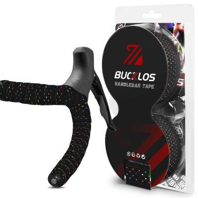 BUCKLOS Bike Handlebar Tape Silicone Bar Tape for Road Bike Comfortable Bicycle Handlebar Tape EVA Bike Grip 2 Pcs Bicycle Drop Bar Wraps Black