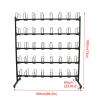 AErosx Mobile Boxing Glove Dryer Display Stand, Heavy Duty Metal Double Sided 5 Tier Boxing Glove Hanging Rack with Wheels, Large Capacity, Holds 40 Pairs of Gloves view 2