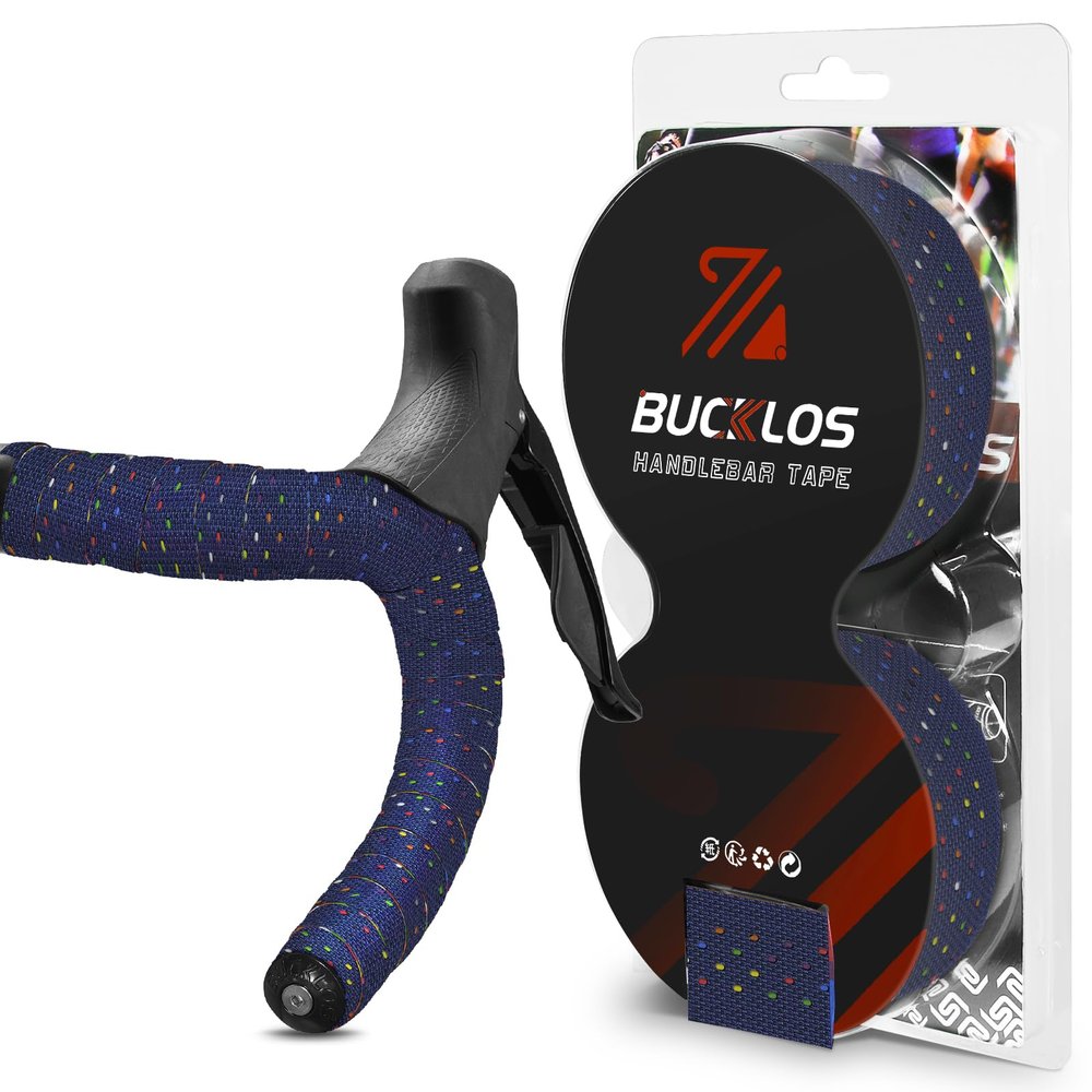BUCKLOS Bike Handlebar Tape Silicone Bar Tape for Road Bike Comfortable Bicycle Handlebar Tape EVA Bike Grip 2 Pcs Bicycle Drop Bar Wraps Aurora-Multicolor
