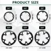 BUCKLOS 110BCD Bike Chainring Set with Pin, Double Round 5 Bolts Aluminum Chainring 50T 34T 52T 36T 53T 39T for Road Bike Bicycle Fits 8 9 10 11 Speed Chains view 2