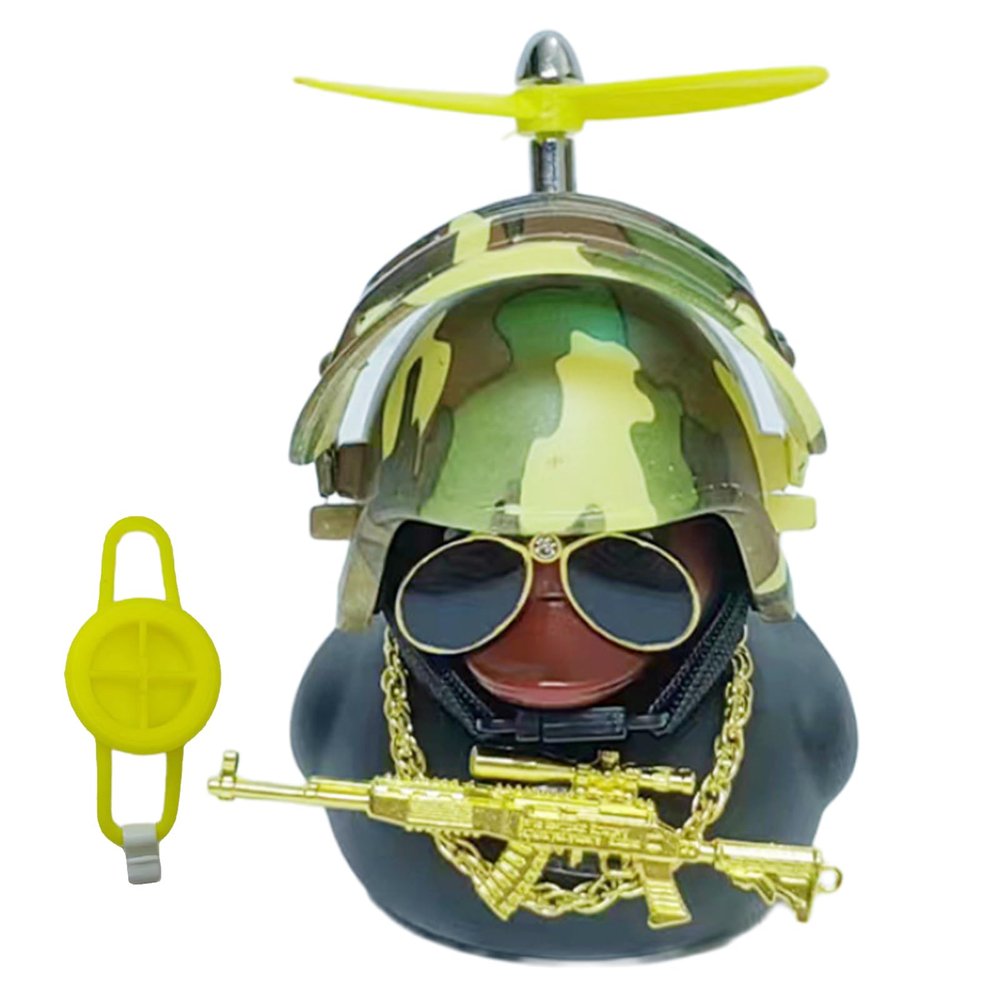 Car Ornament with Propeller Hat | Unique Motorcycle/Bicycle Handlebar Accessory, Cool Glasses Duck Dashboard Decorations for Car, SUV, Scooter, RV, Truck
