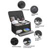 PERZOE Golf Trunk Organizer, Waterproof 2 Layer Car Golf Shoes Bag with Separate Ventilated Compartments for 2 Pair Shoes, Golf Locker to Store Golf Trunk Storage for Balls Gloves Tees Black view 3