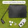 PERZOE Golf Trunk Organizer, Waterproof 2 Layer Car Golf Shoes Bag with Separate Ventilated Compartments for 2 Pair Shoes, Golf Locker to Store Golf Trunk Storage for Balls Gloves Tees Black view 4