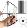Archery Bow Set Compound Bow Hunting Bow Metal Material Catapult RH/LH for Hunting Shooting Practice Archery Entertainment Fun Palm Bow Length 7.8 inches view 1