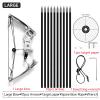 Archery Bow Set Compound Bow Hunting Bow Metal Material Catapult RH/LH for Hunting Shooting Practice Archery Entertainment Fun Palm Bow Length 7.8 inches view 3