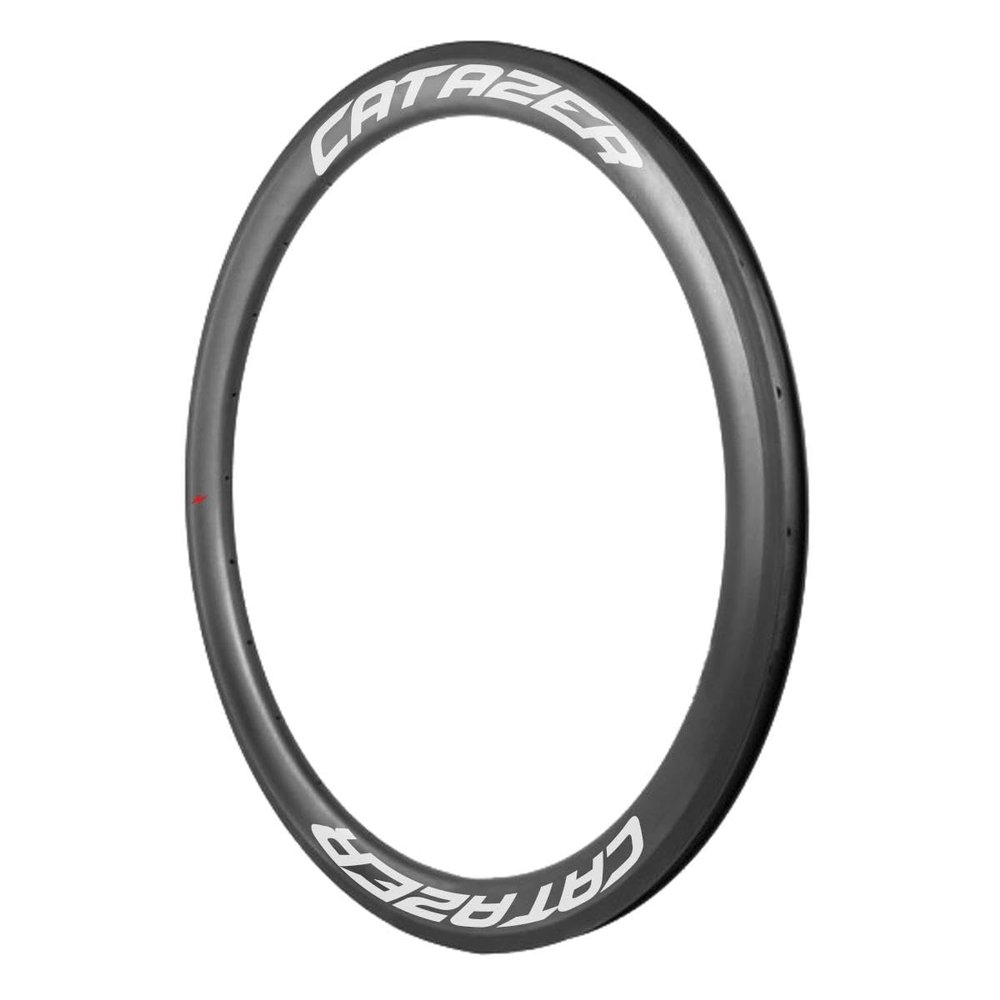 Carbon Fiber Road Bike Rim, CATAZER 650C Clincher/Tubular Wheel Rims 50x23mm Lightweight Power Stability For Road Racing Cycling