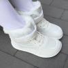 Kids Barefoot Winter Boots with Wide Toe Box Boys Girls Slip Resistant Waterproof Zero Drop Sole Minimalist Fur Warm Ankle Winter Snow Boots High Top Lightweight Breathable Walking Shoes for Toddler Little Big Kids White 30 view 2