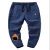 Echinodon Boys Waterproof Pants Kids Fleece Lined Windproof Trousers Outdoor Warm Hiking Joggers Khaki 150 view 1