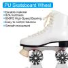 PATIKIL Roller Skate Wheels Set,8 Pack 58mm 82A Light Up Skateboard Cruiser Wheels Set with Bearings Trucks Tool Kit for Double Row Skating, Pink, Blue, Green view 3