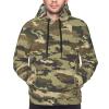 Camouflage Green Hoodie Man Pullover Drawstring Hoodies Long Sleeve Casual Sweatshirt Sweatshirts Kangaroo Pocket Tops view 1
