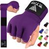 WYOX Gel Boxing Hand Wraps Inner Gloves for Men and Women, Quick 80cm Long Wrist Straps, Elasticated Padded Boxing Wraps for Muay Thai, MMA, Kickboxing, Martial Arts Training Bandages (Purple, L/XL) view 1