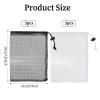 6PCS Small Mesh Drawstring Bags, 7.87  5.9 Inch Nylon Mesh Bag, Mesh Bags with Cord Lock, Net Bag for Travel Goods, Storage Bags (3 Black 3 White) view 2