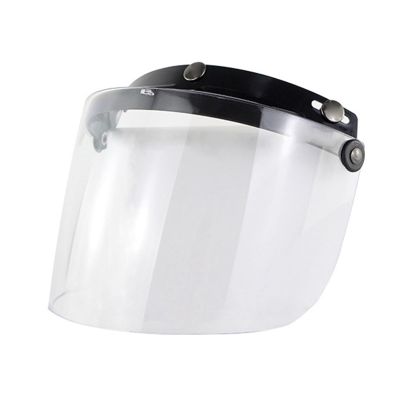 SPONGL Warm Hat,Windproof 3-Snap Visor Lens Shield for Motorcycle Helmets Flip Up Down Open Face Anti Glaring Accessories