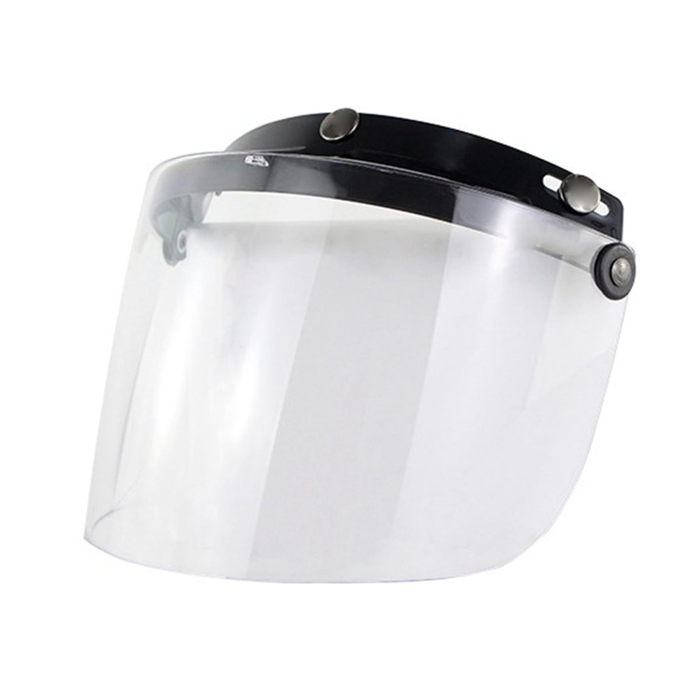 SPONGL Warm Hat,Windproof 3-Snap Visor Lens Shield for Motorcycle Helmets Flip Up Down Open Face Anti Glaring Accessories