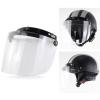 SPONGL Warm Hat,Windproof 3-Snap Visor Lens Shield for Motorcycle Helmets Flip Up Down Open Face Anti Glaring Accessories view 2