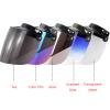 SPONGL Warm Hat,Windproof 3-Snap Visor Lens Shield for Motorcycle Helmets Flip Up Down Open Face Anti Glaring Accessories view 4