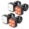 Akale Bike Lights Set, Rechargeable Bicycle Lights Front and Rear, 4 Light Mode Options, Bike Headlight, IPX4 Waterproof, Easy to Install for Men Women Road  2 Pack 