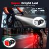 Akale Bike Lights Set, Rechargeable Bicycle Lights Front and Rear, 4 Light Mode Options, Bike Headlight, IPX4 Waterproof, Easy to Install for Men Women Road  2 Pack  view 2