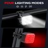 Akale Bike Lights Set, Rechargeable Bicycle Lights Front and Rear, 4 Light Mode Options, Bike Headlight, IPX4 Waterproof, Easy to Install for Men Women Road  2 Pack  view 3