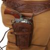Gun-Holster Western Leather Made Pistol-Revolver Belt Cowboy Hand Tooled Black 22mm Cal Fit 3.5"" to 10.5"" Barrel Pistol (3.5 Inch  5 Inch Barrel, 34-36) view 2
