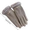 Womens Cat Suede Gloves Pluffy Cuff Warm Gloves Winter Outdoor Traveling Gloves for Lady (Pink, One Size) view 3