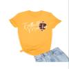 5X-Large Gold Mens Cute Script Football Mom Game Day T-Shirt view 1