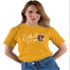 5X-Large Gold Mens Cute Script Football Mom Game Day T-Shirt view 3