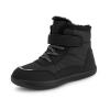 Kids Barefoot Winter Boots with Wide Toe Box Boys Girls Slip Resistant Waterproof Zero Drop Sole Minimalist Fur Warm Ankle Winter Snow Boots High Top Lightweight Walking Shoes for Toddler Black-32 view 1